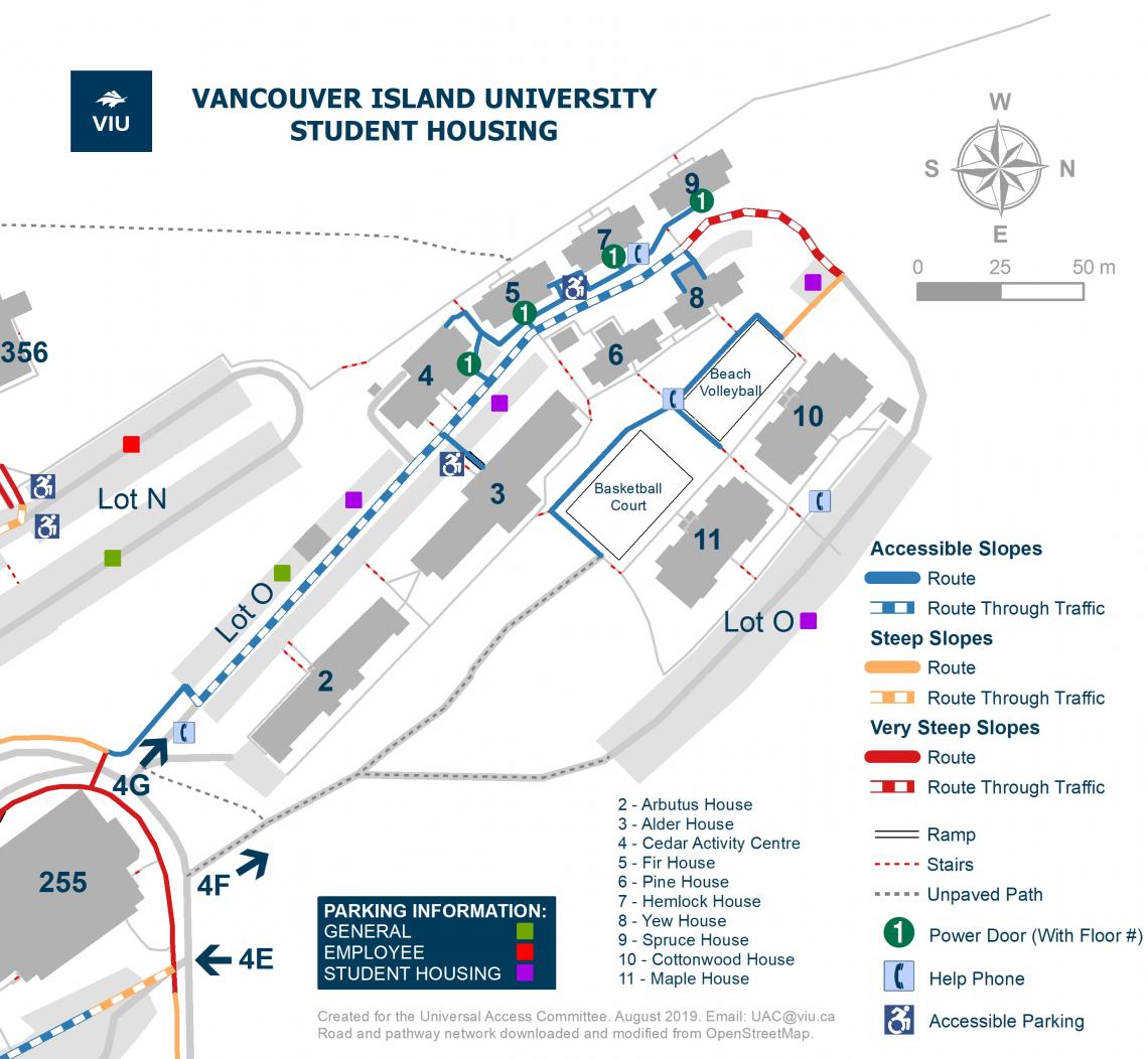 Student Housing Map | VIU Facilities | Vancouver Island University | Canada